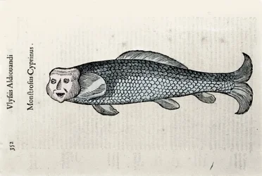 Représentation de poisson Nicolas Plate illustrée avec un manuscrit d
