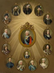 La famille Gustavienne, vers 1785