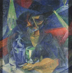 Décomposition de la figure de femme à table par Umberto Boccioni (1882-1916), circa 1912