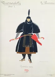 Costume pour les Gardes Noirs de Turandot par Giacomo Puccini