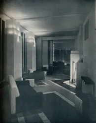 Intérieur des années 1930 avec un éclairage contemporain, 1930