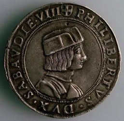 4-Testoon. Duché de Savoie, Italie, Avers : Philibert II, duc de Savoie, 1497-1504