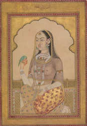 Une jeune fille parée avec une perruche, vers 1670-1700