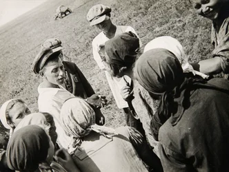 Une brigade de Kolkhoz en pause, URSS