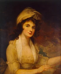 Une dame peignant, 18e ou 19e siècle