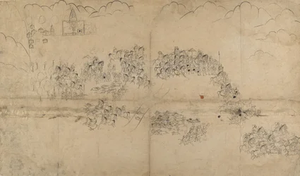 Un Maharana et Sa Suite Chassant le Sanglier, début du 18e siècle