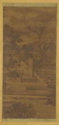 Un poète rêvant dans son pavillon au bord de la rivière, dynastie Ming ou Qing, 17e siècle