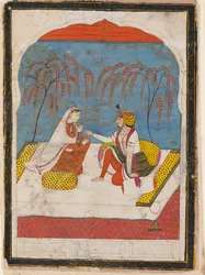 Un Raja offrant un bracelet à une dame