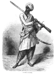 Un soldat sikh, vers 1880