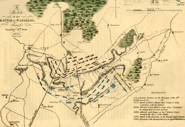 Croquis de la bataille de Waterloo, 18 juin 1815, 1816