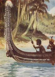 Une pirogue des Îles Salomon, 1923