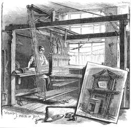 Un tisserand de soie de Spitalfields à son métier à main