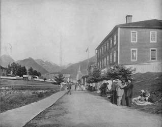 Une rue à Sitka, Alaska, 1897