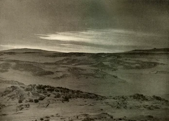 Vue vers le nord, vers le soleil couchant, en mars, vers 1908, 1909