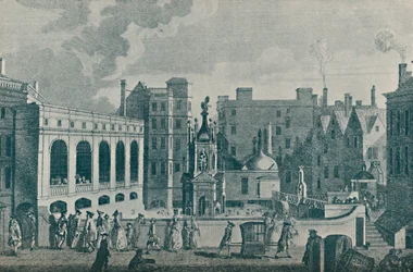 Vue des bains du roi et de la reine et de la grande salle des pompes à Bath, 1907