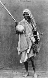 Un mendiant, Inde, 20e siècle