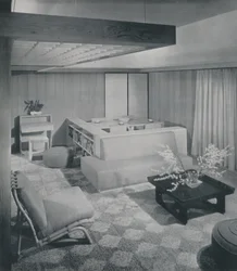 Une pièce à vivre et salle à manger combinée, 1942
