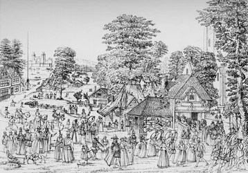 Une fête à Horselydown, Southwark, en 1590, 1904