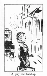 Un vieux bâtiment gris, 1940
