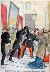 Un revolver dans les couloirs de la chambre des députés, Paris, 1902