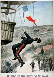 Un soldat porté par un ballon, 1901