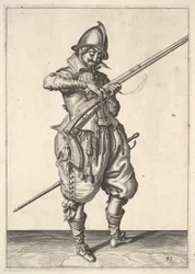 Un soldat en garde façonnant l