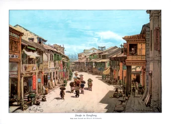 Une rue à Hong Kong, 1900