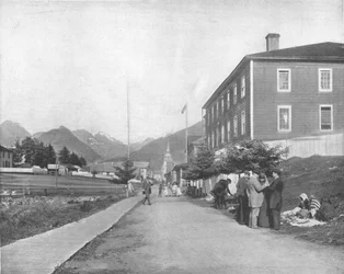 Une rue à Sitka, Alaska, USA