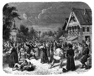 Une fête de village en Russie