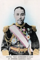 Amiral Togo, commandant en chef de la flotte combinée japonaise, vers 1903-1905