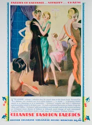 Publicité pour les tissus de mode Celanese, 1928