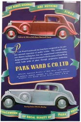 Publicité pour la carrosserie automobile Park Ward and Co, 1937