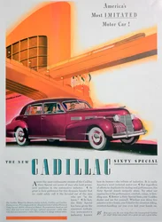 Publicité pour la voiture Cadillac Sixty Special, 1940
