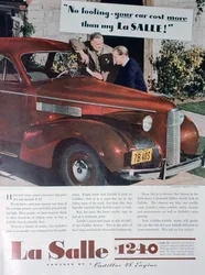 Publicité pour la voiture LaSalle V8, 1939