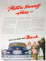 Publicité pour la voiture Nash 600, 1946