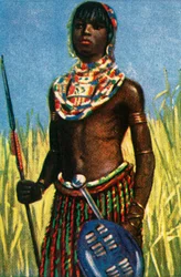 Guerrier africain, vers 1928