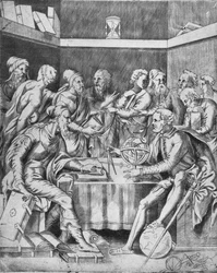 Agrippa instruisant ses élèves en mathématiques, 1553
