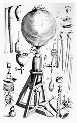 Pompe à air construite pour Robert Boyle par Robert Hooke, 1660