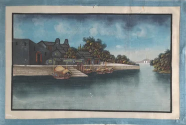 Album contenant douze peintures de scènes le long d