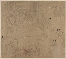 Album de thèmes taoïstes et bouddhistes : Rois des Enfers : Feuille 28