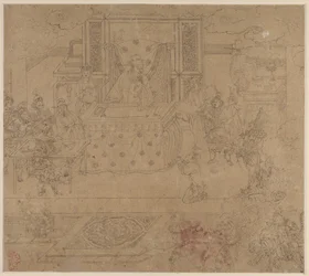 Album de thèmes taoïstes et bouddhistes : Rois des Enfers : Feuille 30, 1200s
