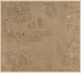 Album de thèmes taoïstes et bouddhistes : Rois des Enfers : Feuille 39, 1200s
