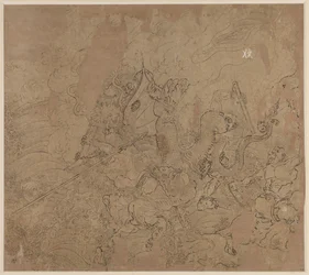 Album de thèmes taoïstes et bouddhistes : Recherche de la montagne : Feuille 49, 1200s