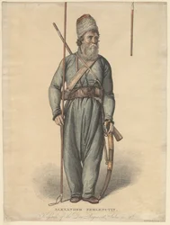 Alexandre Zemlyanukhin, cosaque du régiment du Don, vers 1813