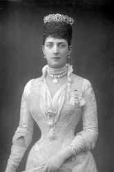 Alexandra 1844-1925, reine consort du roi Édouard VII de Grande-Bretagne, c1890