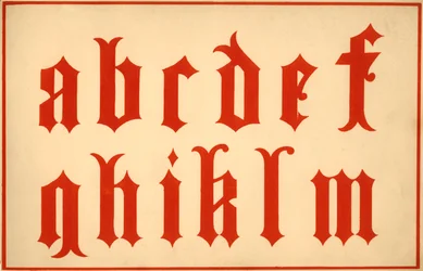 Alphabet, lettres a-m, minuscules