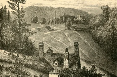 Amesbury, en direction du camp de Vespasien, 1898