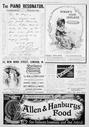 Une page publicitaire dans l