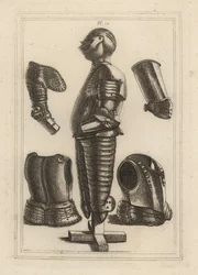 Ancienne armure brillante pour John de Courcy, comte d