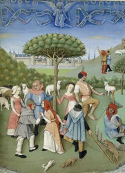 Annonciation aux bergers : danse champêtre (détail)